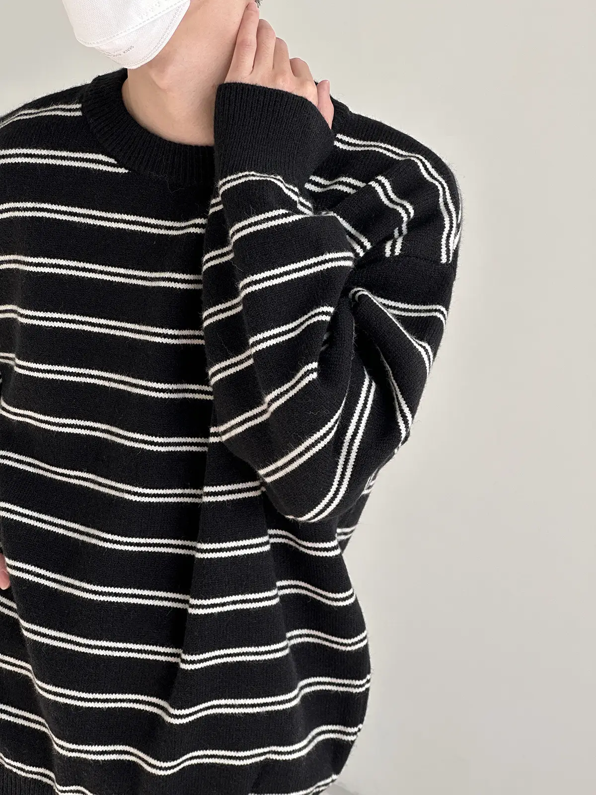 Korean Style Striped Crewneck Sweater for Boys — feature 5