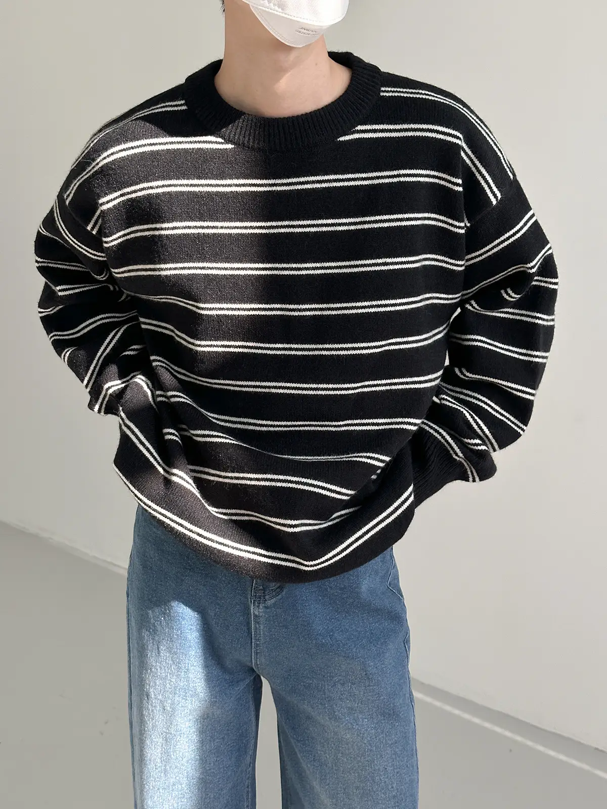 Korean Style Striped Crewneck Sweater for Boys — feature 8