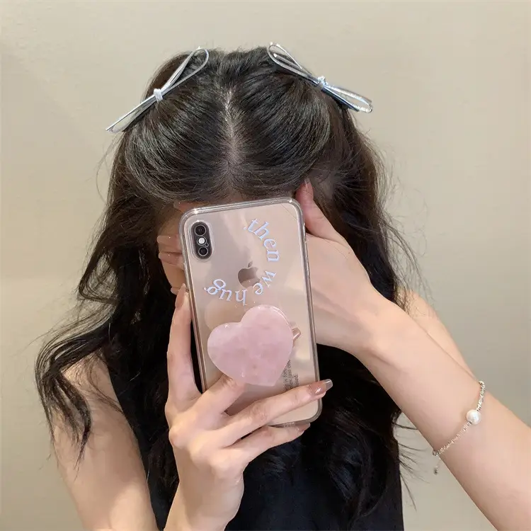 Gold Leather Bow Hairpin for Women — feature 11