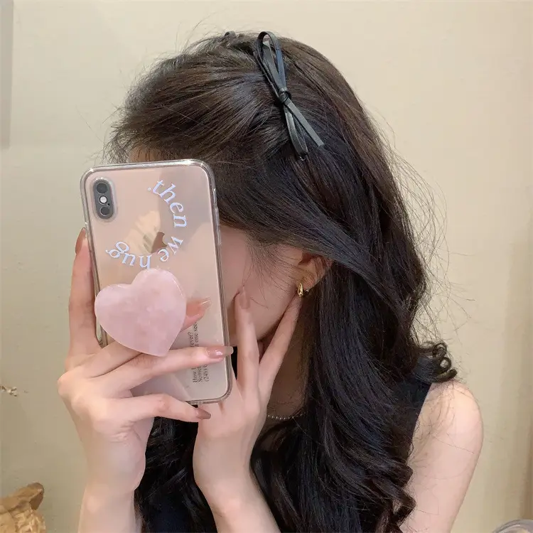 Gold Leather Bow Hairpin for Women — feature 6