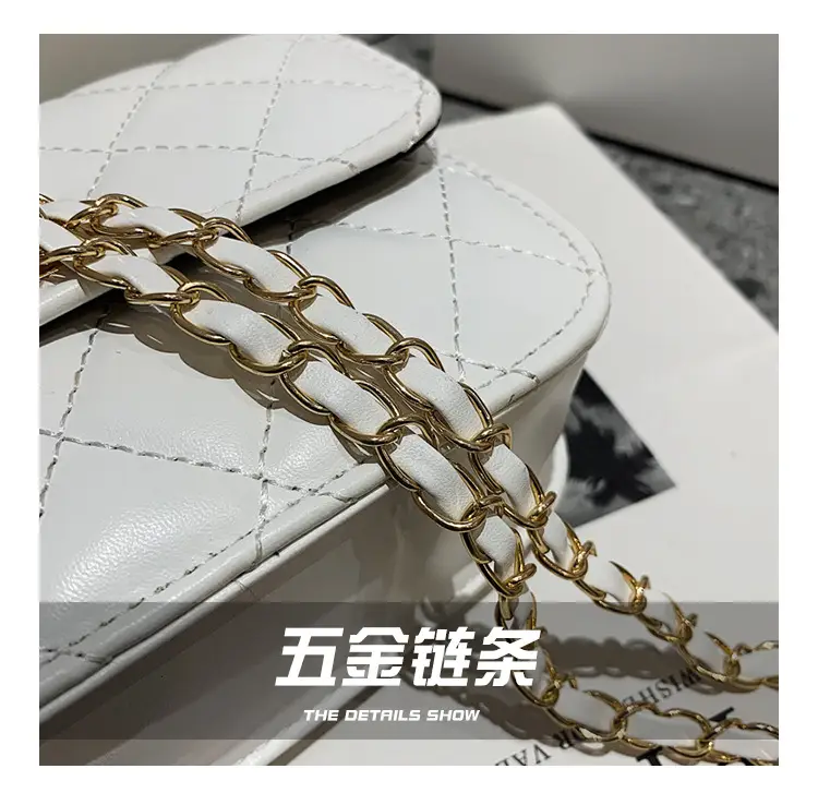 Black Rhombus Chain Shoulder Bag for Women — feature 6