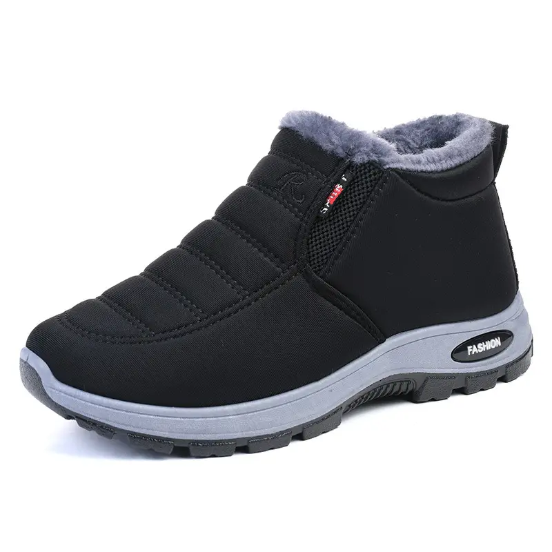 Men Women Fleece Lined Cross-border Snow Boots Black - Image 6