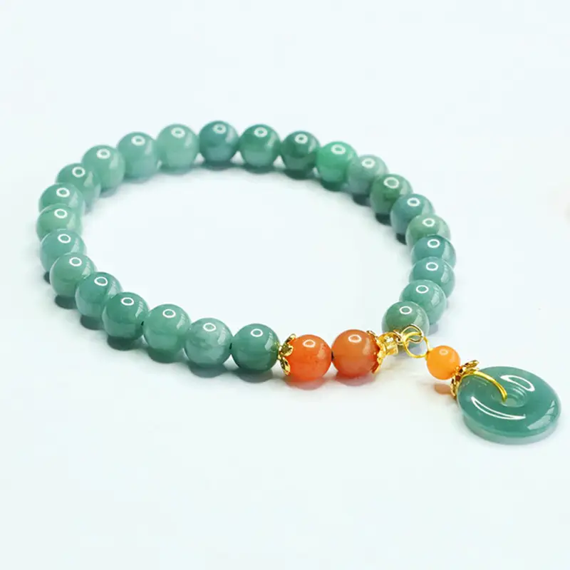 Guan Yu Jadeite Bracelet with Safety Pendant ā feature 6
