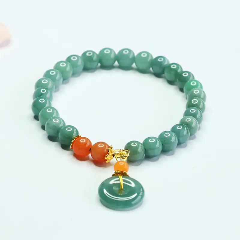 Guan Yu Jadeite Bracelet with Safety Pendant ā feature 7