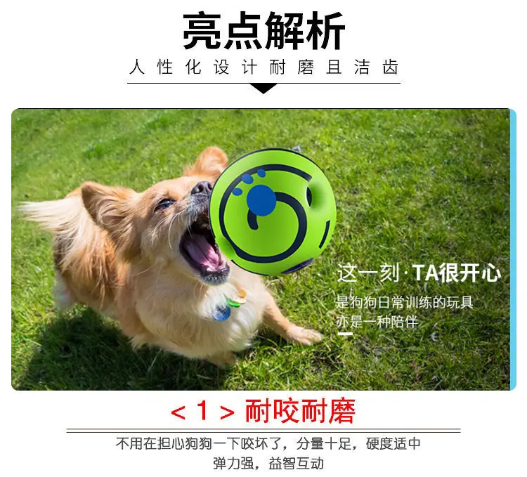 Amazon pet dog toy self-hi ball giggle ball rolling sound ball molar relieving stuffy bite-resistant funny dog artifact — feature 6