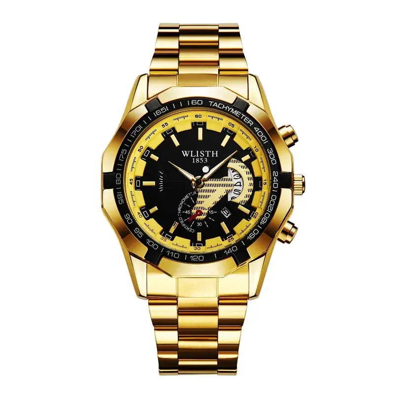 Men's Stainless Steel Chronograph Watch with Calendar & Luminous Dial - Image 8