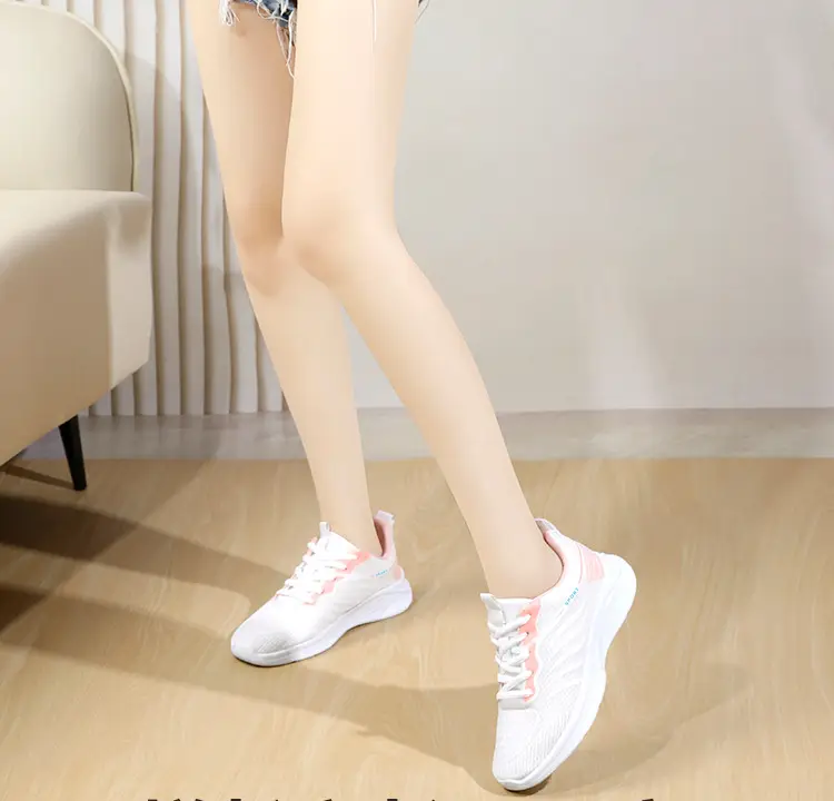 Women's 2025 Breathable Mesh Running Shoes White Pink โ feature 10