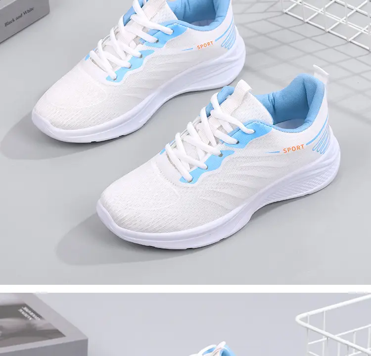Women's 2025 Breathable Mesh Running Shoes White Pink โ feature 17