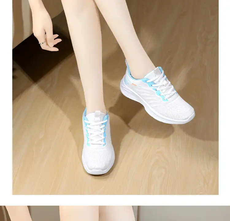Women's 2025 Breathable Mesh Running Shoes White Pink โ feature 19