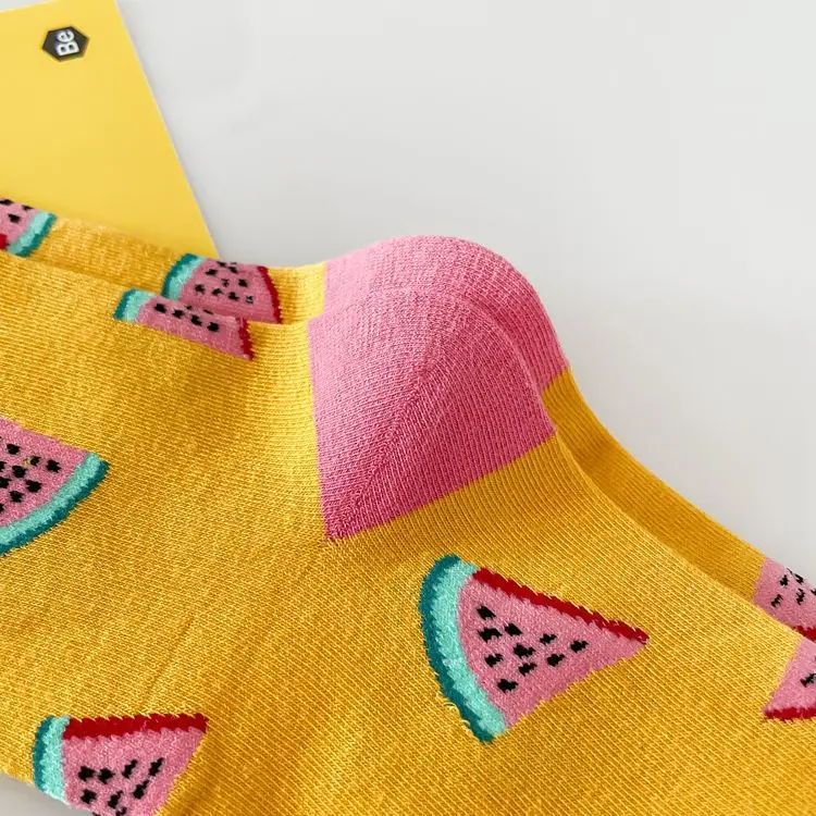 happy trendy men's and women's couple's fashionable socks men's long cotton socks animal color fruit jacquard socks socks socks — feature 14