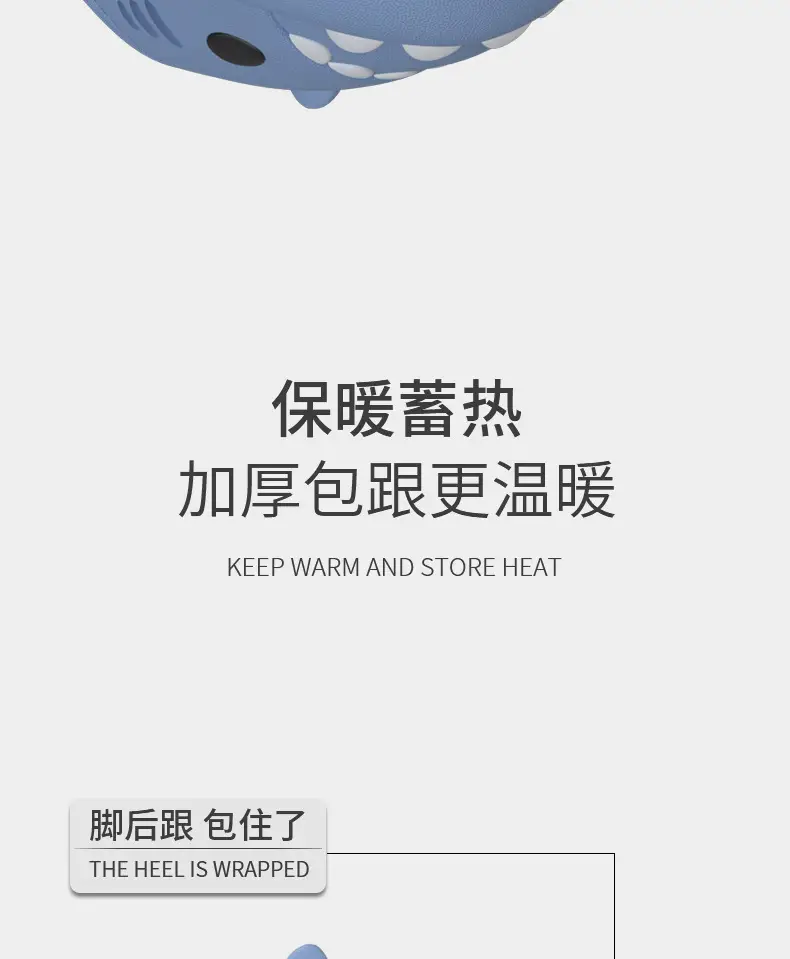 Cartoon Shark Couple Cotton Slippers, Eva Thickened Warm Indoor Outdoor Furry Slippers, Cotton Shoes with a Soft Cushioning Feel — feature 12