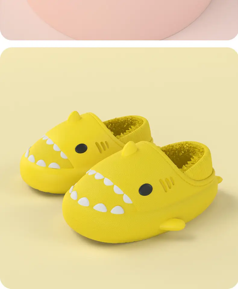 Cartoon Shark Couple Cotton Slippers, Eva Thickened Warm Indoor Outdoor Furry Slippers, Cotton Shoes with a Soft Cushioning Feel — feature 16