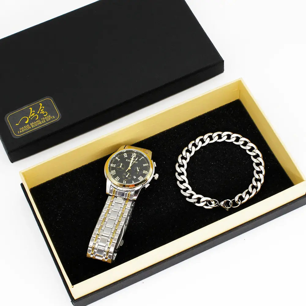 Couple Watch Set Gold Silver Chain Bracelet — feature 8