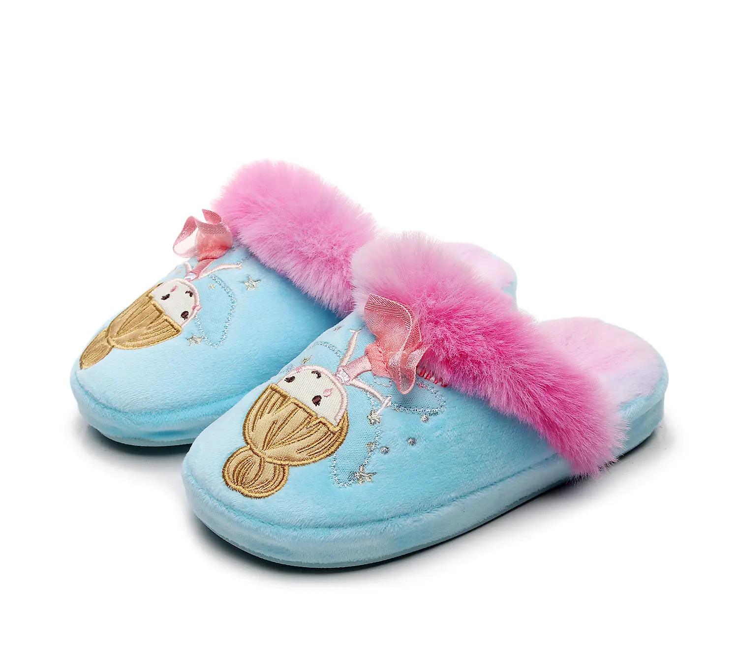 Girls Cartoon Plush Slippers Pink 2025 — feature 10