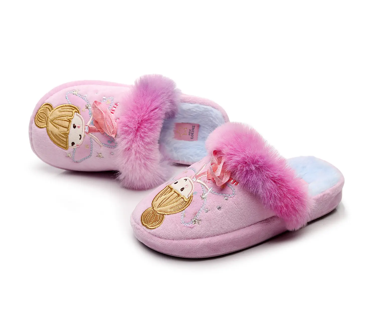 Girls Cartoon Plush Slippers Pink 2025 — feature 3