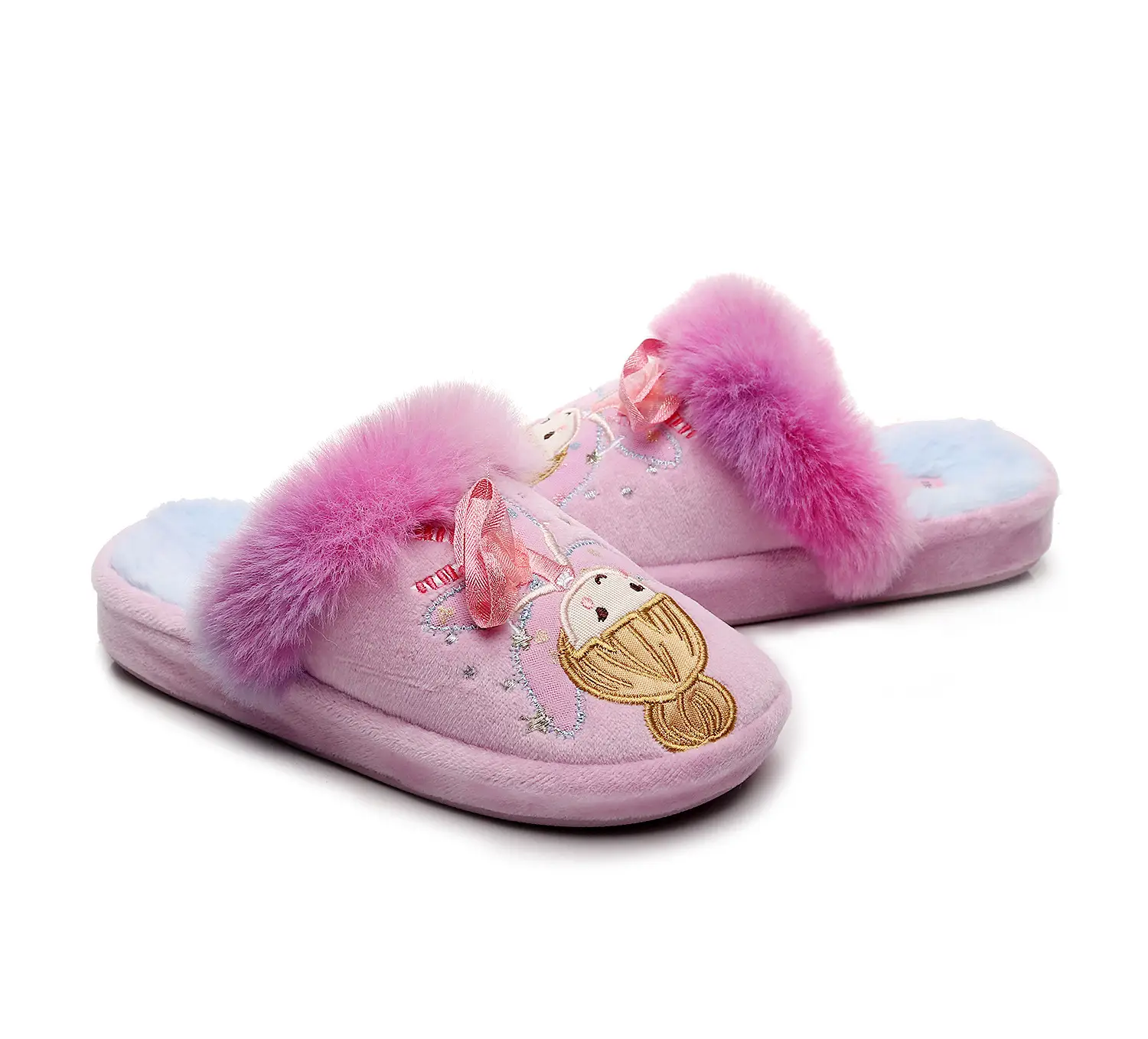 Girls Cartoon Plush Slippers Pink 2025 — feature 4