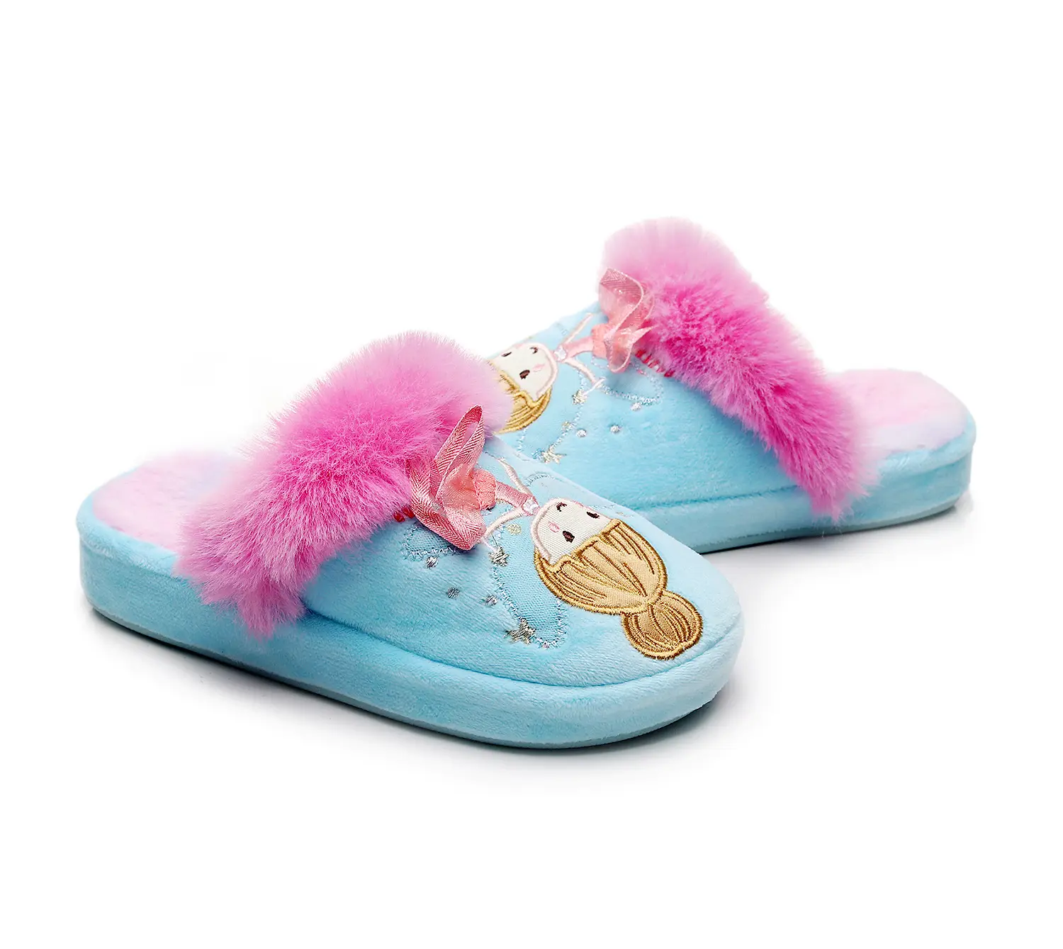 Girls Cartoon Plush Slippers Pink 2025 — feature 9