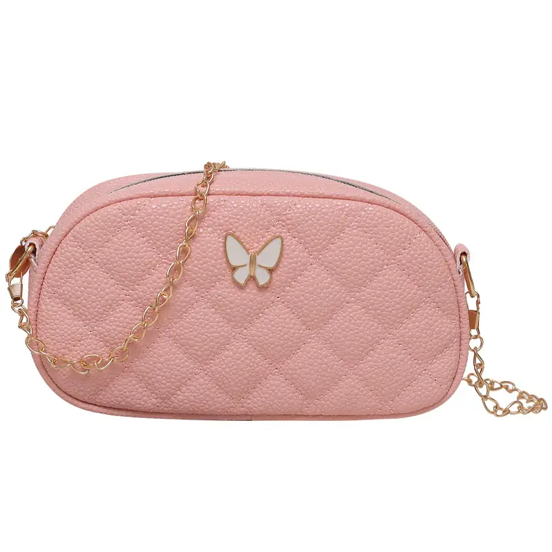Pink Butterfly Chain Shoulder Bag for Women
