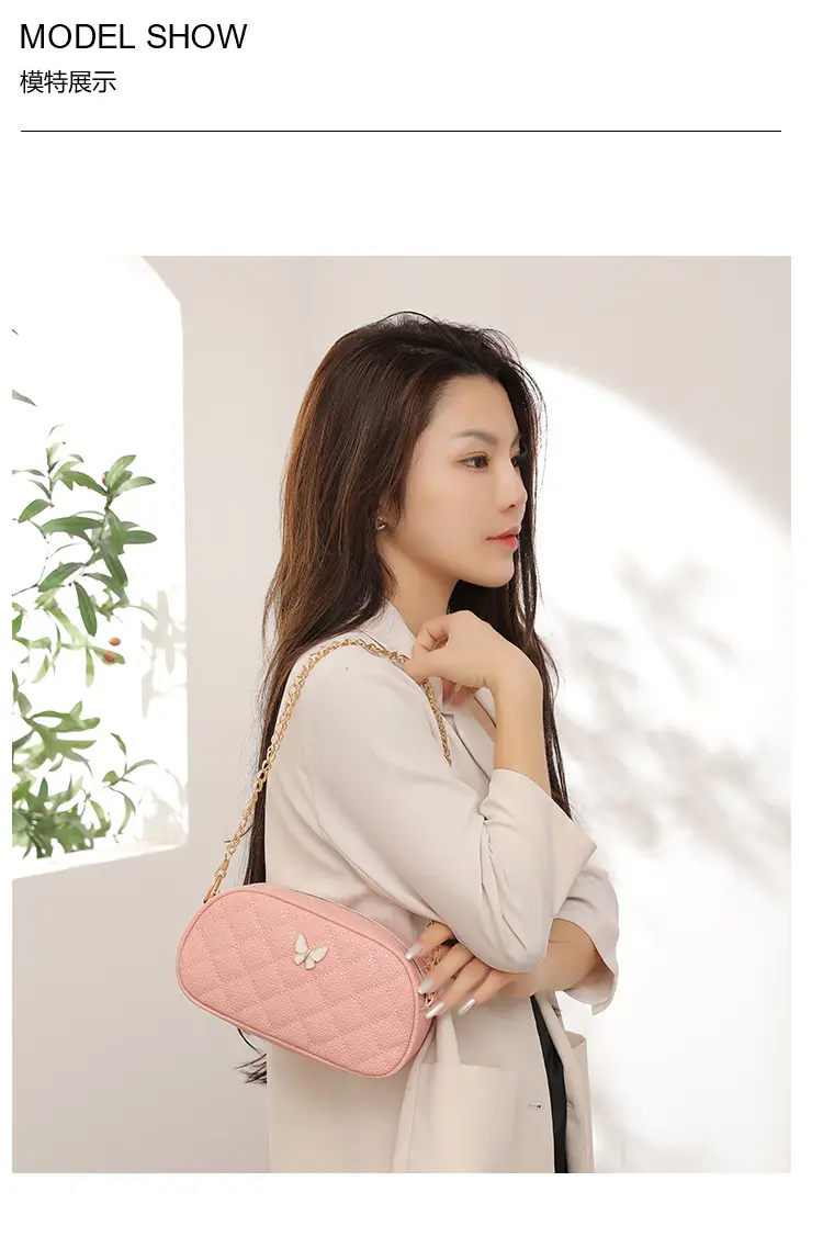 Pink Butterfly Chain Shoulder Bag for Women — feature 10