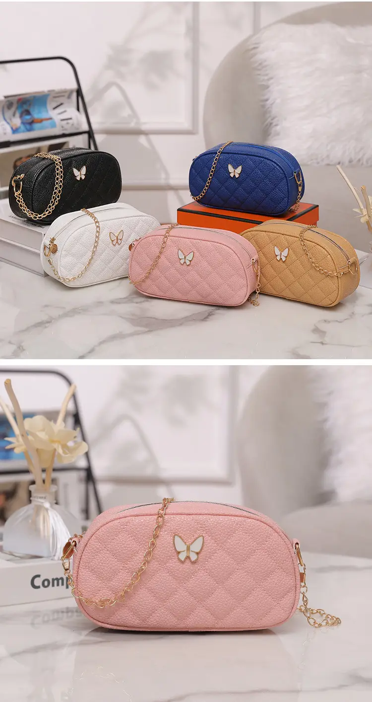 Pink Butterfly Chain Shoulder Bag for Women — feature 18