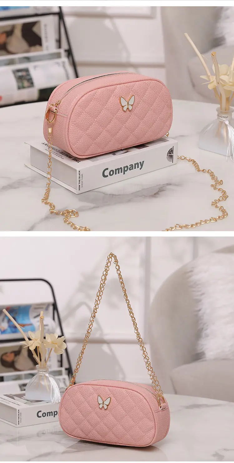Pink Butterfly Chain Shoulder Bag for Women — feature 19
