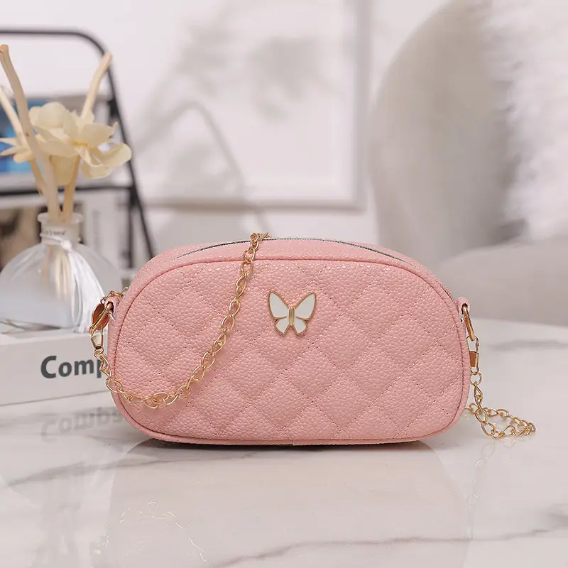 Pink Butterfly Chain Shoulder Bag for Women