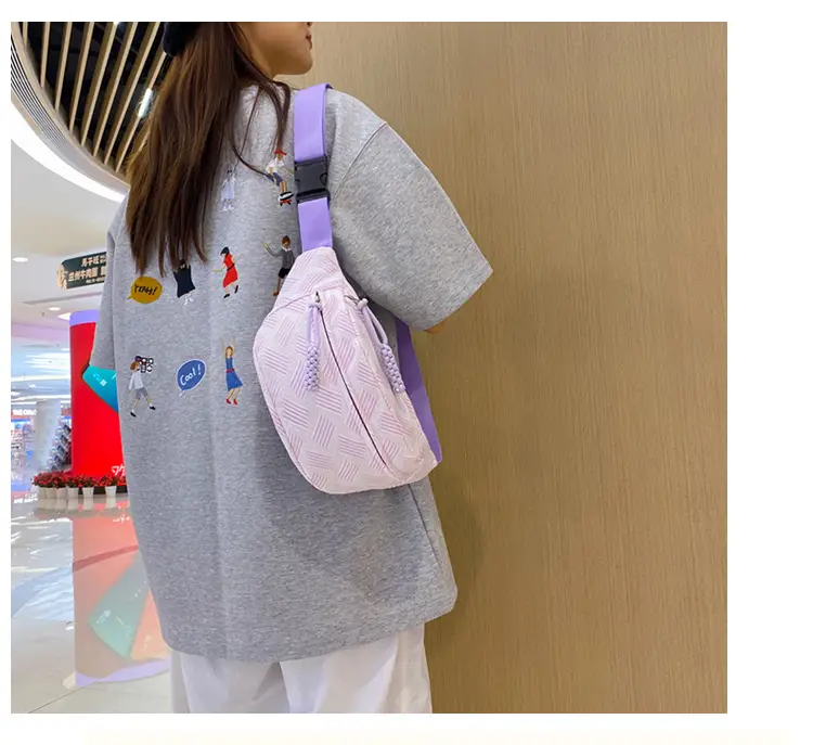 Purple Striped Women's Shoulder Bag 2023 New Arrival — feature 5