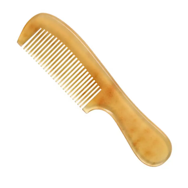 Medium Yellow Horn Comb for 16 Months Massage - Image 5