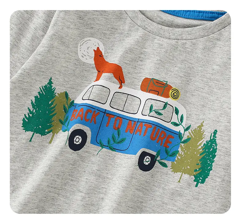 2023 Kids Cotton T-Shirt Gray Long Sleeve Boys — feature 11