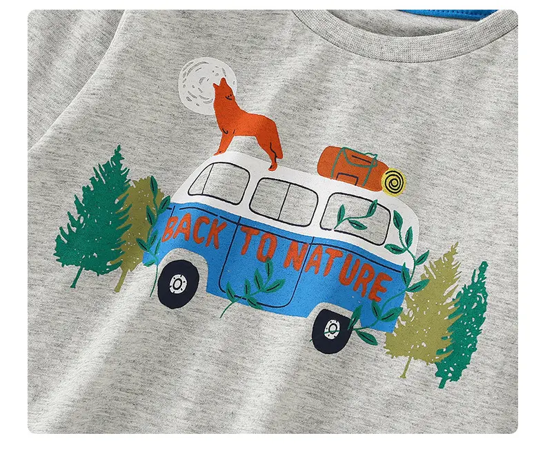 2023 Kids Cotton T-Shirt Gray Long Sleeve Boys — feature 3