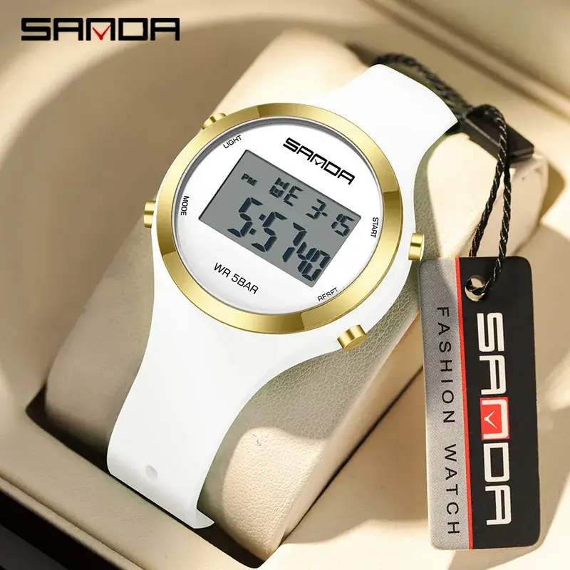 Sanda Rose Gold Digital Watch for Men Women - Image 10