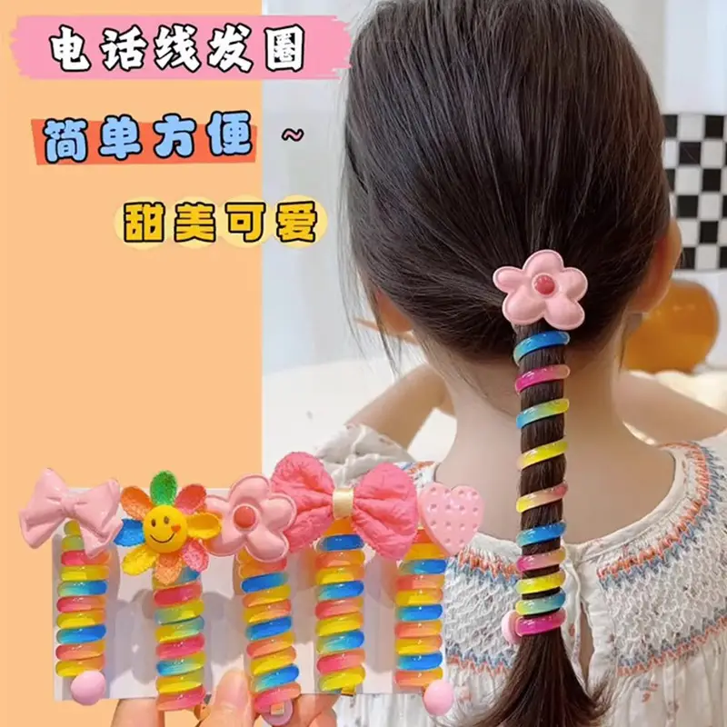 Children's Sunflower Hair Band with High Elastic Ponytail