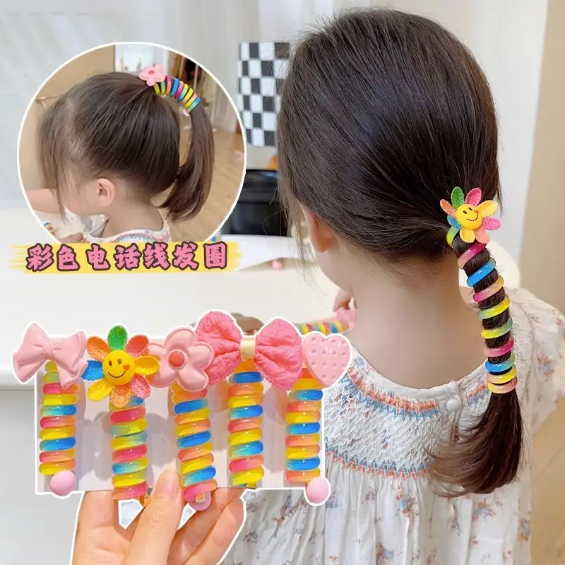 Children's Sunflower Hair Band with High Elastic Ponytail