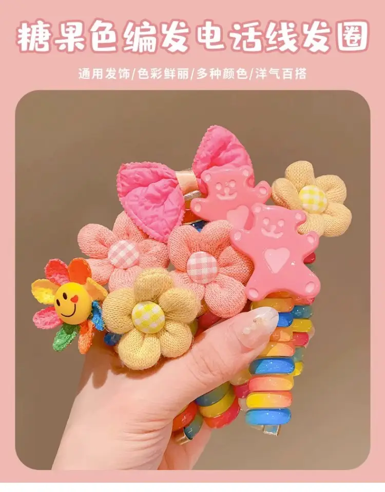 Children's Sunflower Hair Band with High Elastic Ponytail — feature 1