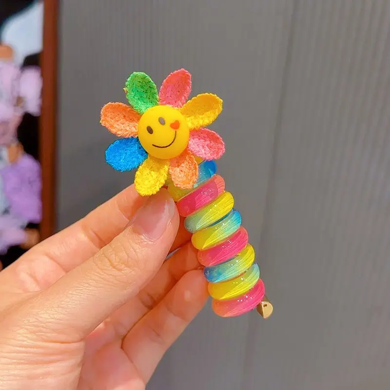 Children's Sunflower Hair Band with High Elastic Ponytail