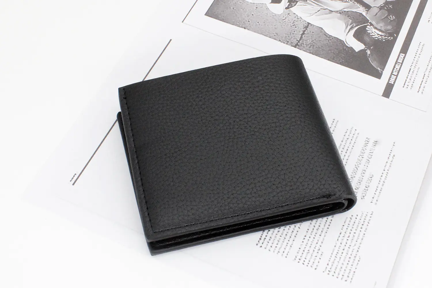 Men's Blue Quartz Watch & Wallet Set Black Gold — feature 11