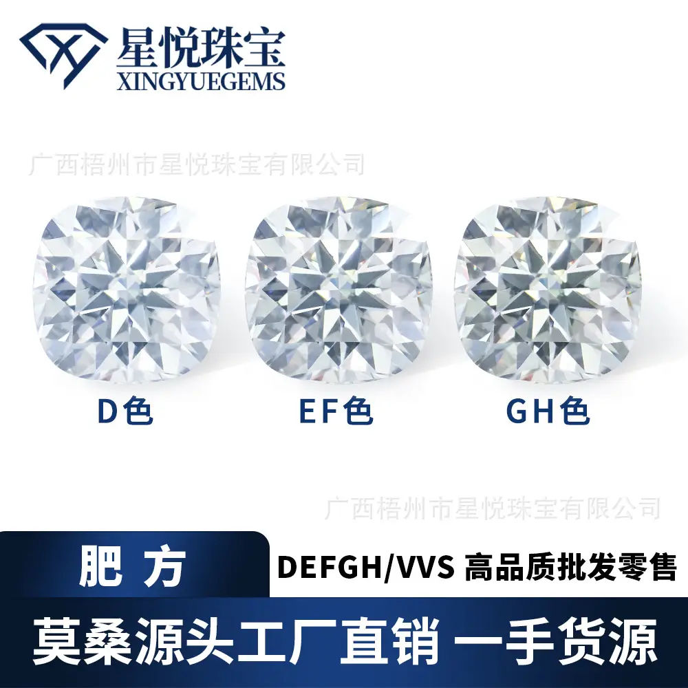 0.5-3 Karat Square Moissanite Ring Pendants - Image 2