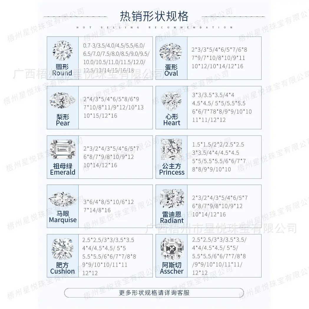 0.5-3 Karat Square Moissanite Ring Pendants - Image 3