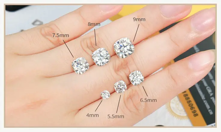 0.5-3 Karat Square Moissanite Ring Pendants — feature 12