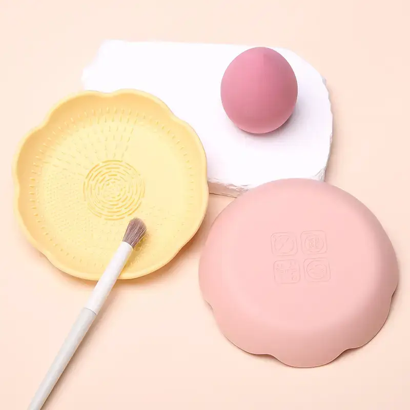 Pink Silicone Makeup Brush Storage Box with Dustproof Design — feature 22