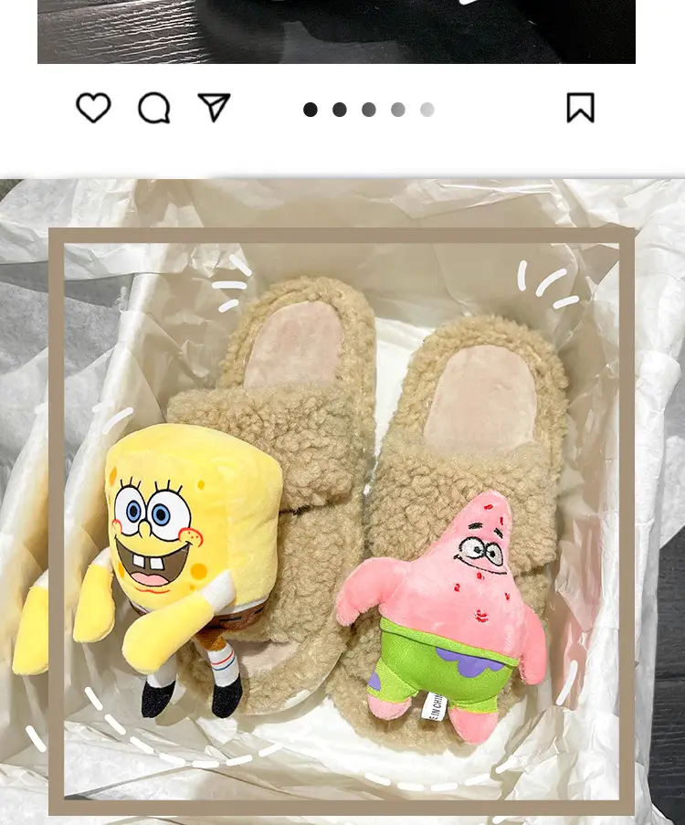 2026 Autumn New Hot-Selling Indoor Furry Slippers for Women, Cute Cartoon Design, Fleece-Lined, Warm Cotton Slippers for Outdoor Wear — feature 3
