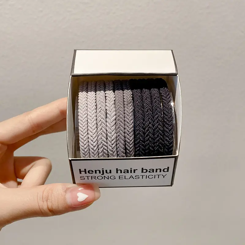 Canned Rubber Hair Ties Black 20 Pcs - Image 12