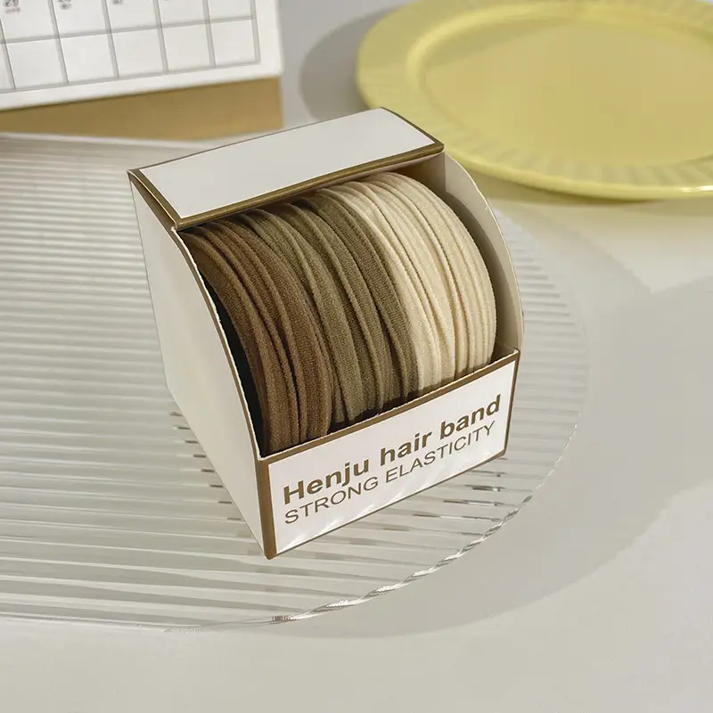 Canned Rubber Hair Ties Black 20 Pcs - Image 38
