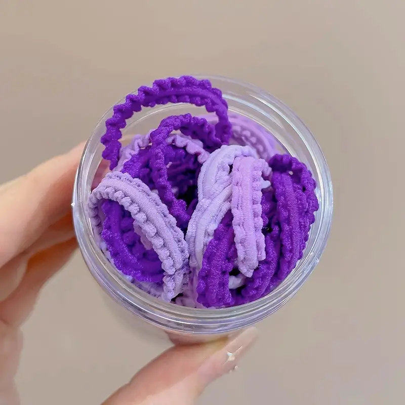 Canned Rubber Hair Ties Black 20 Pcs - Image 50