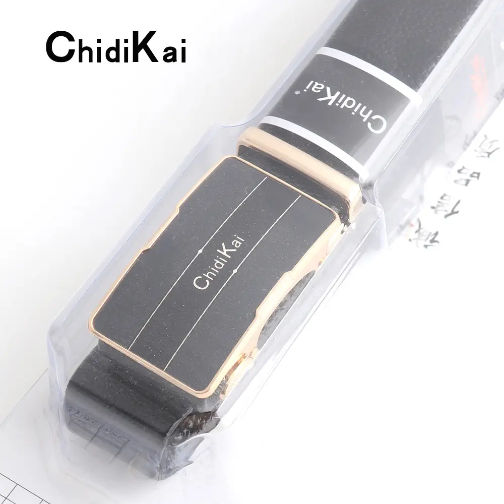 ChidiKai Alloy Men's Belt with Automatic Buckle Edge