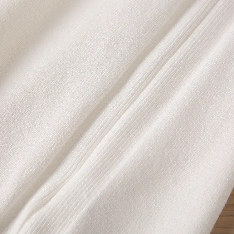 Men's White Knitted Crewneck Pullover Shirt — feature 16