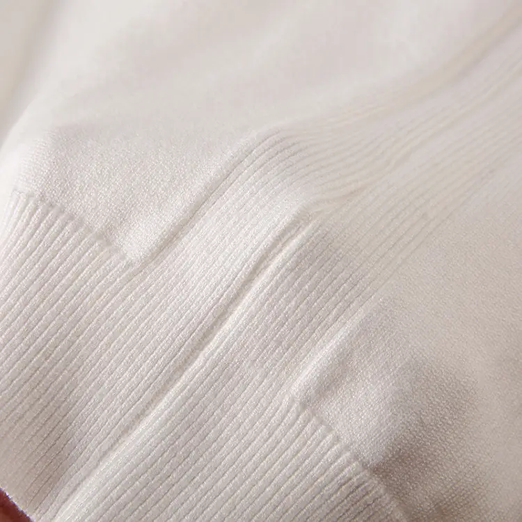 Men's White Knitted Crewneck Pullover Shirt — feature 17