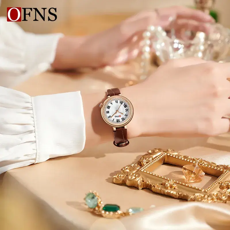 Oufani Green Roman Scale Women's Quartz Watch - Image 7