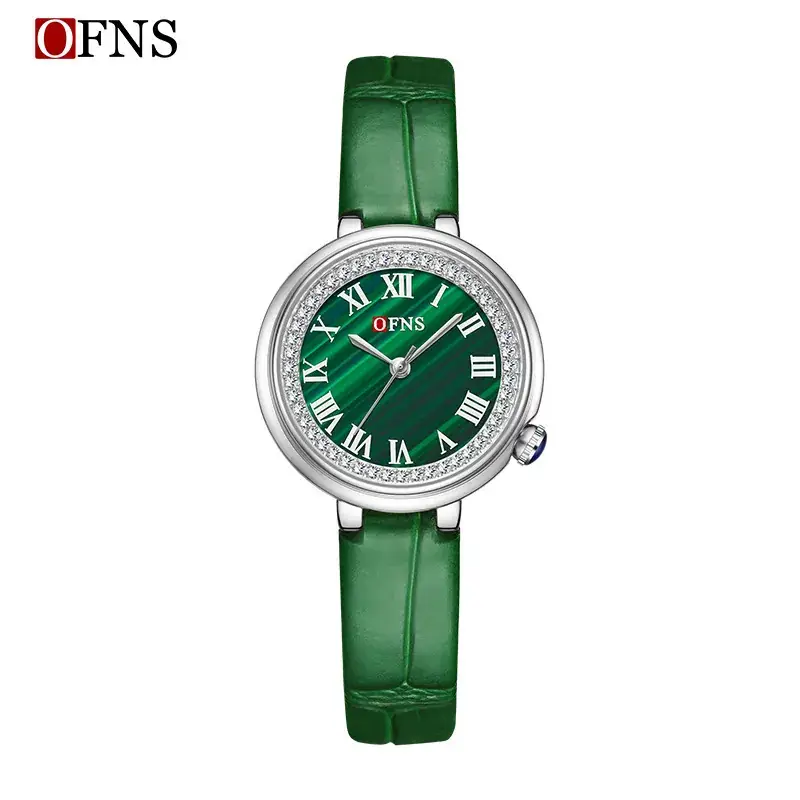 Oufani Green Roman Scale Women's Quartz Watch - Image 8