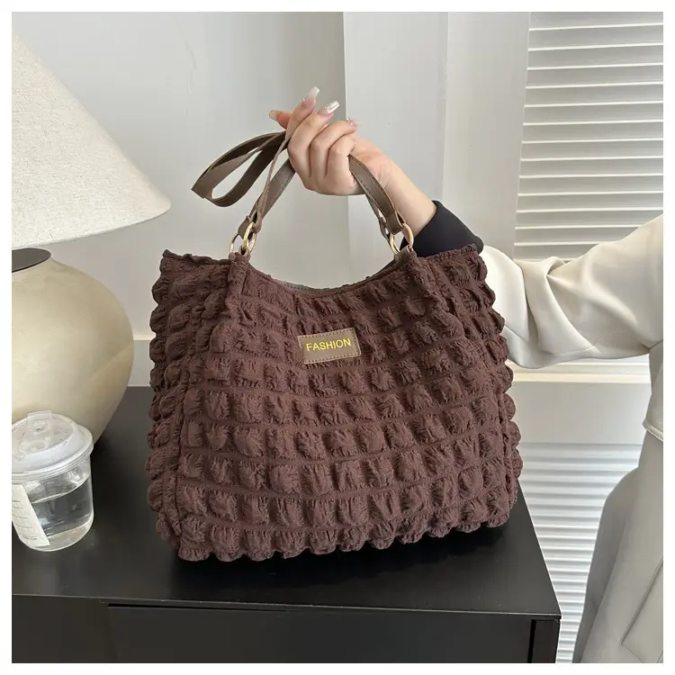 Black Korean Style Pleated Shoulder Bag for Women — feature 16